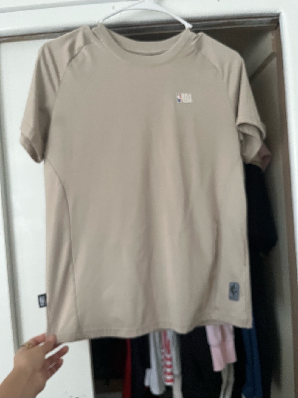 NBA Short Sleeve Tee in Light Beige